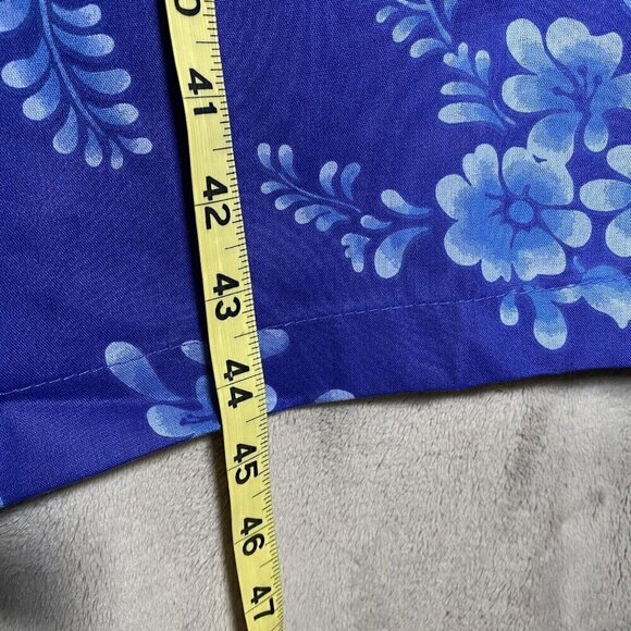 Dreams Co Dress Women's Plus 2X Hawaiian Mumu Nightgown Blue Floral Aloha Summer - Picture 11 of 11